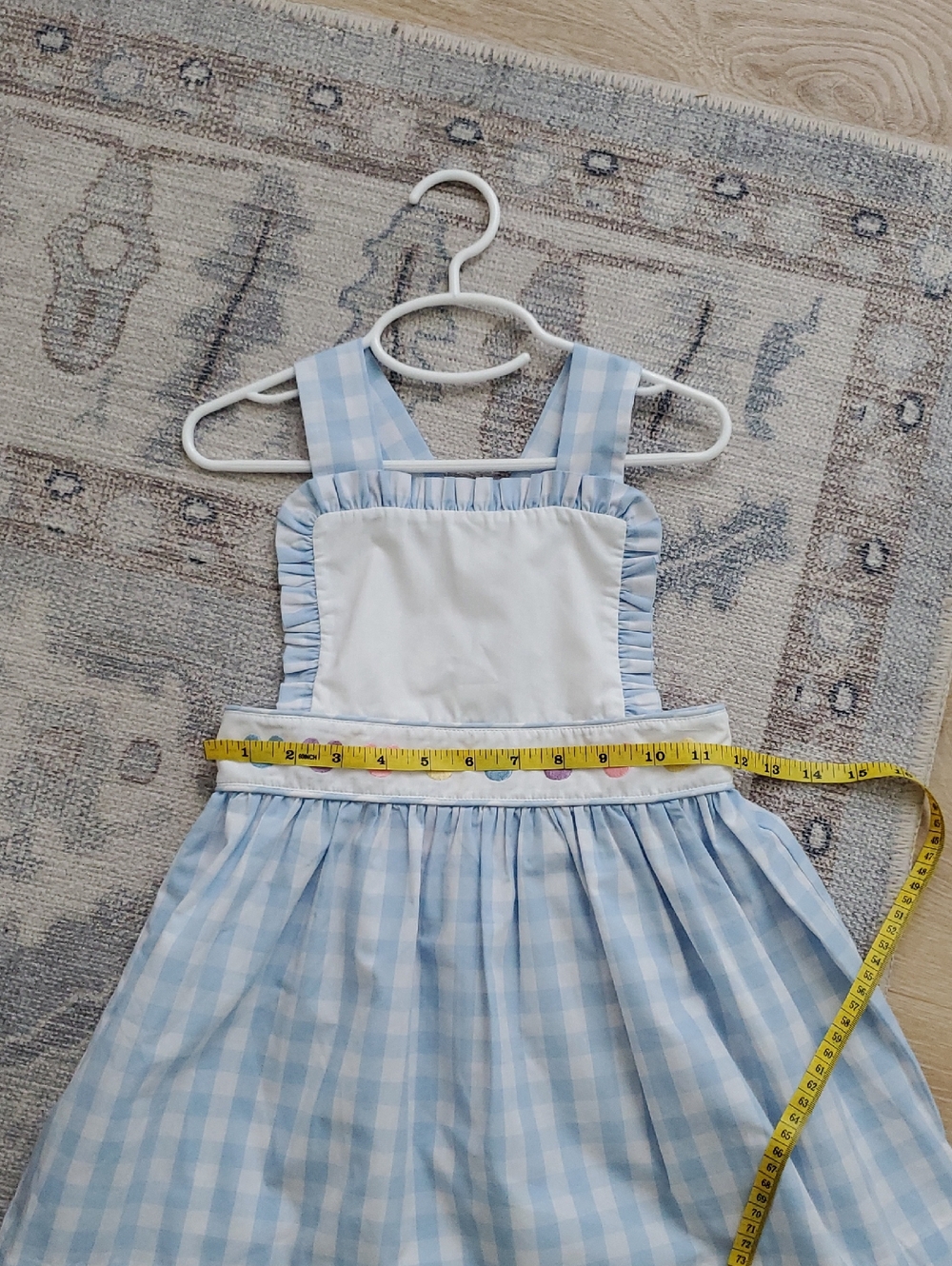 Stitchy Fish Girls Blue Gingham Embroidered Disney Mouse Dress Sz4T - Picture 5 of 10